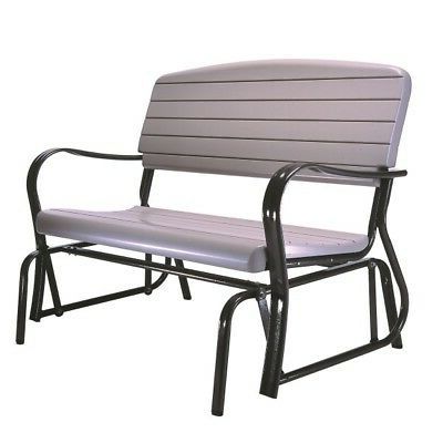 2020 Outdoor Patio Swing Porch Rocker Glider Benches Loveseat Garden Seat Steel Inside New Lifetime 2871 Patio Swing Porch Rocker Glider Bench All Weather  Comfortable  (View 9 of 20)