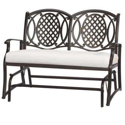 Belcourt Custom Metal Outdoor Glider With Cushions Included, Choose Your  Own Color In Favorite Aluminum Glider Benches With Cushion (View 1 of 20)