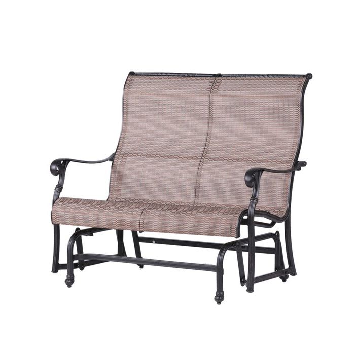 Double Glider Benches With Cushion Within Preferred Germano Double Glider Bench With Cushion (View 1 of 20)