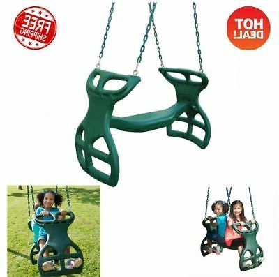 Dual Rider Glider Swings With Soft Touch Rope For Most Up To Date New Dual Ride Glider Swing Assembly For Outdoor Play Set (View 7 of 20)