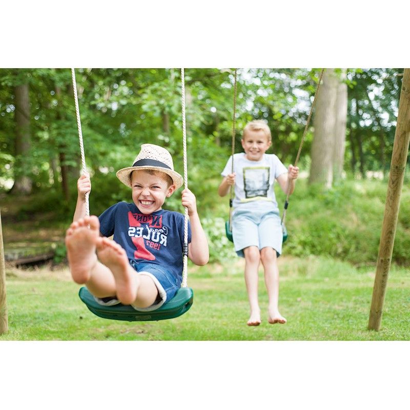 Dual Rider Glider Swings With Soft Touch Rope Pertaining To Well Liked Plum 2 Swing Glider Wooden Double Kids Swing Set (View 14 of 20)