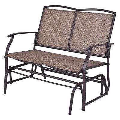 Ebay In 2020 Outdoor Steel Patio Swing Glider Benches (View 16 of 20)
