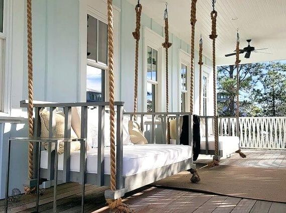 Favorite Daybed Porch Swings With Stand Intended For Enchanting Low Country Daybed Swing Beds The Island Porches (View 9 of 20)
