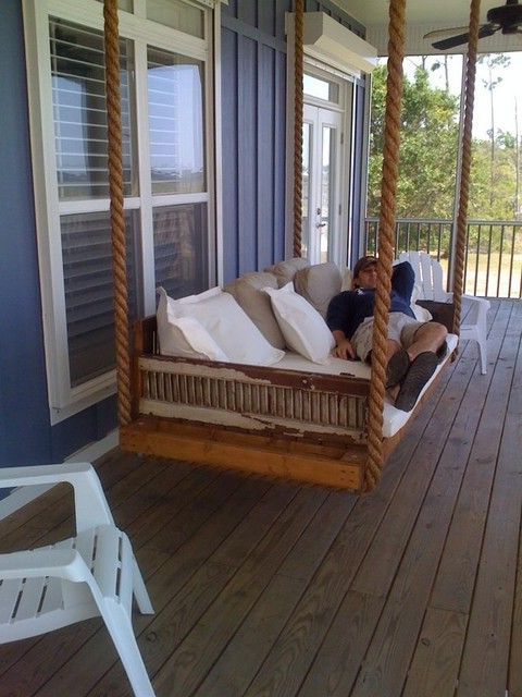 Hanging Day Bed Made From Antique Shutters Eclectic Day Beds Inside 2019 Day Bed Porch Swings (View 1 of 21)
