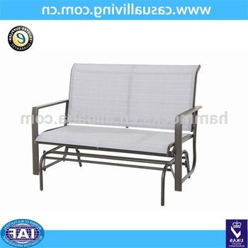 Newest Outdoor Patio Swing Glider Bench Chairs Inside Outdoor Patio Swing Steel Love Glider Bench,4 Feet,teslin – Buy Glider  Rocking Chair,love Glider,glider Rocker Product On Alibaba (View 19 of 20)