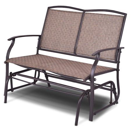 Outdoor Patio Swing Glider Bench Chair S Regarding Most Recent Patio & Garden (View 2 of 20)