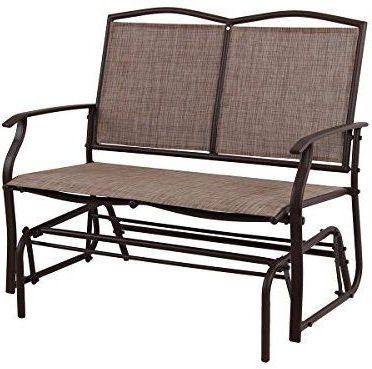 Outdoor Patio Swing Glider Bench Chairs With 2020 Amazon : Phi Villa Patio Swing Glider Bench For  (View 4 of 20)