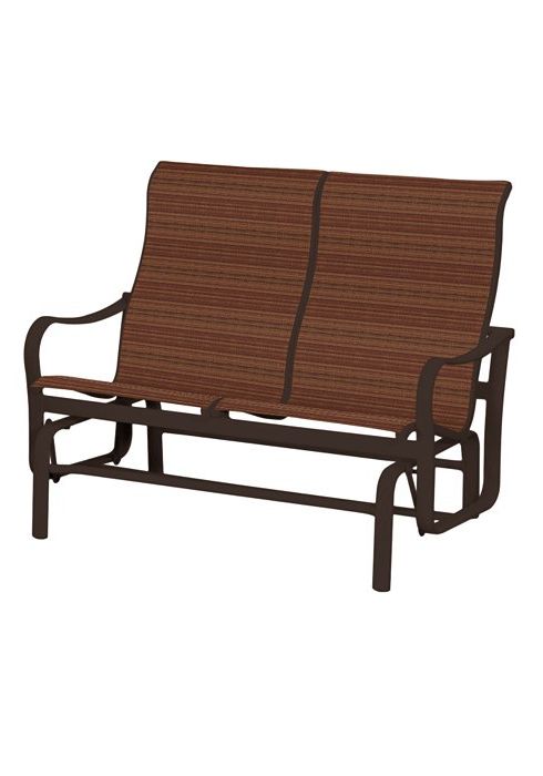 Padded Sling Double Glider Benches Inside Widely Used Shoreline Sling Double Glider – Patio Connection (View 18 of 20)