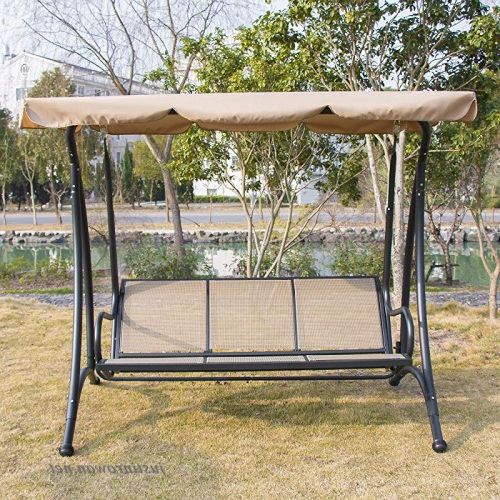 Patio Glider Hammock Porch Swings Intended For Fashionable Bestmart Inc Outdoor 3 Person Canopy Swing Glider Hammock (View 9 of 20)