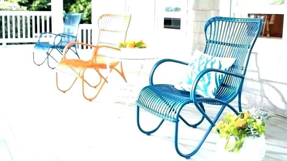 Retro Patio Furniture Glider Set Wicker Swivel Chairs Regarding Latest Outdoor Patio Swing Glider Bench Chair S (View 13 of 20)