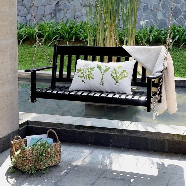 Trendy Casual thames Black Wood Porch Swings With Online Shopping – Bedding, Furniture, Electronics, Jewelry (View 7 of 20)