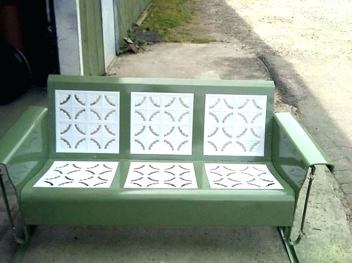 Vintage Metal Rocking Chair – Hrach Inside Fashionable Metal Retro Glider Benches (View 6 of 20)