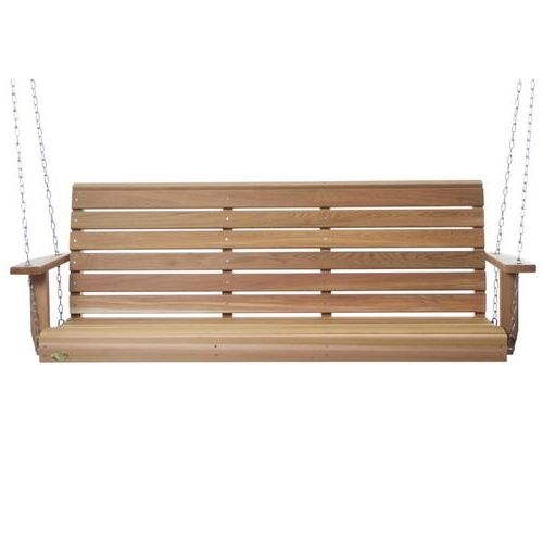 Well Known 5 Ft Cedar Swings With Springs Within All Things Cedar 5 Ft Cedar Swing With Springs At Lowes (View 1 of 20)