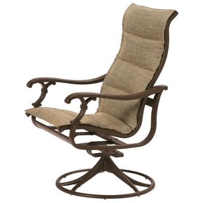 Well Known Tropitone 650770ps Ravello Padded Sling High Back Swivel Regarding Sling High Back Swivel Chairs (View 7 of 20)