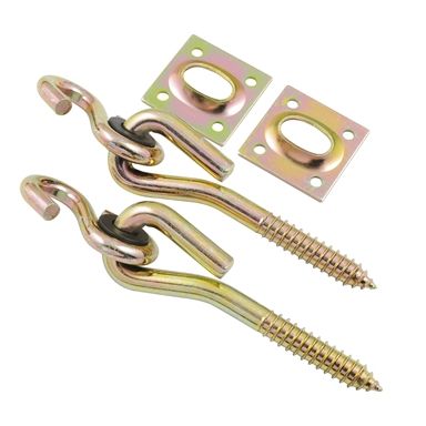 Zenith Gold Passivated Swing Hook Screw Set – 2 Pack Inside Recent 2 Person Hammered Bronze Iron Outdoor Swings (View 21 of 21)