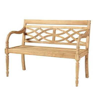 Ceylon Teak Garden Bench Overall: 34 1/2"h X 48"w X 22"d Within Widely Used Coleen Outdoor Teak Garden Benches (View 5 of 20)