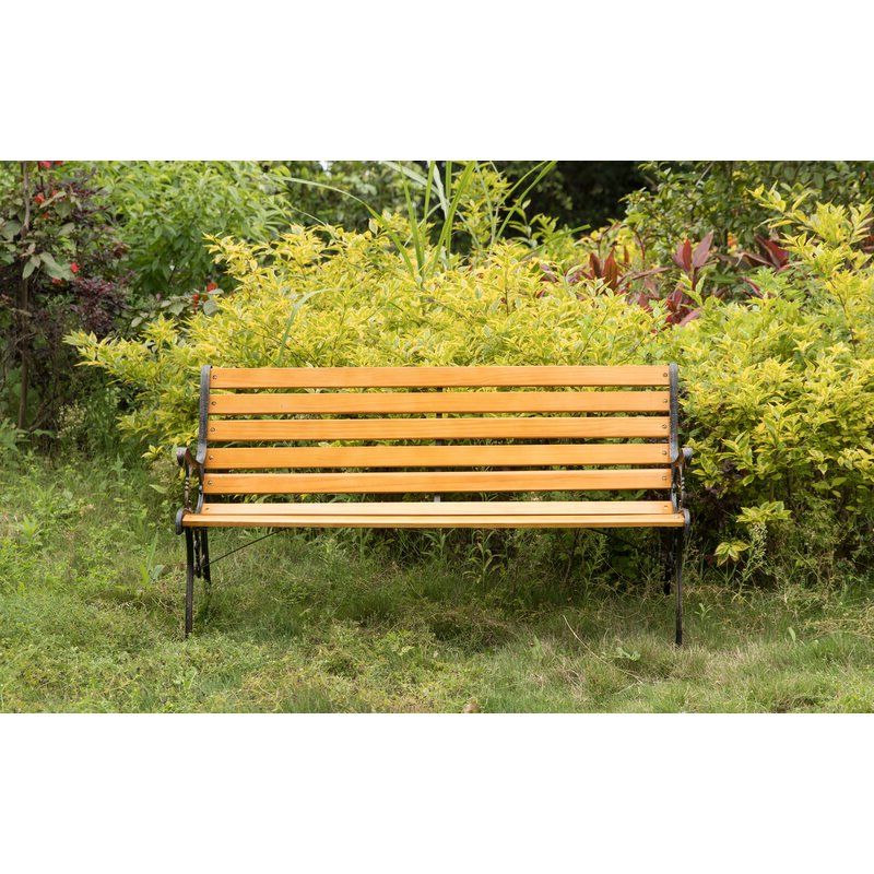 Favorite Amett Durable Steel And Solid Wood Park Bench In Ishan Steel Park Benches (View 15 of 20)