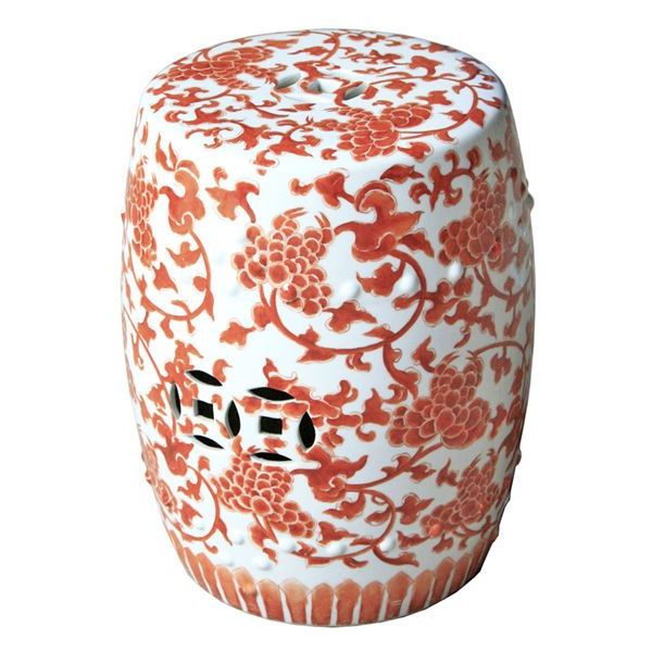 Garden Stools, Chinese Coral Lotus Stool, So Pretty, One Of For 2019 Lavin Ceramic Garden Stools (View 8 of 20)