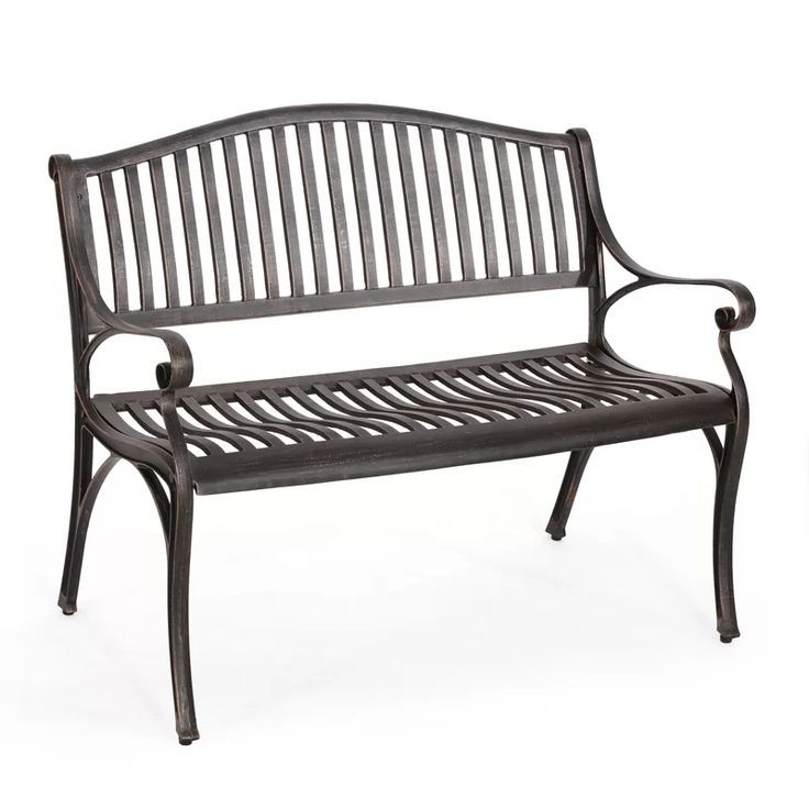 Popular Pauls Steel Garden Benches Intended For Doggerville Outdoor Cast Aluminum Park Bench In  (View 12 of 20)