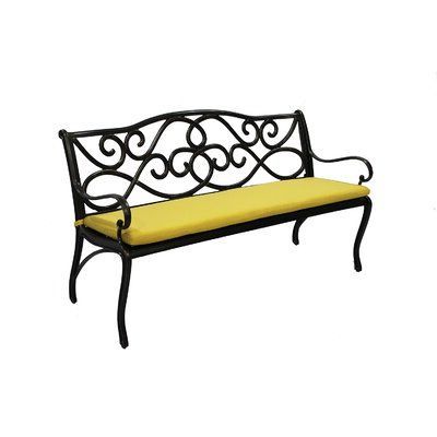 Sunbrella Bench Cushion With Regard To Widely Used Caryn Colored Butterflies Metal Garden Benches (View 13 of 20)