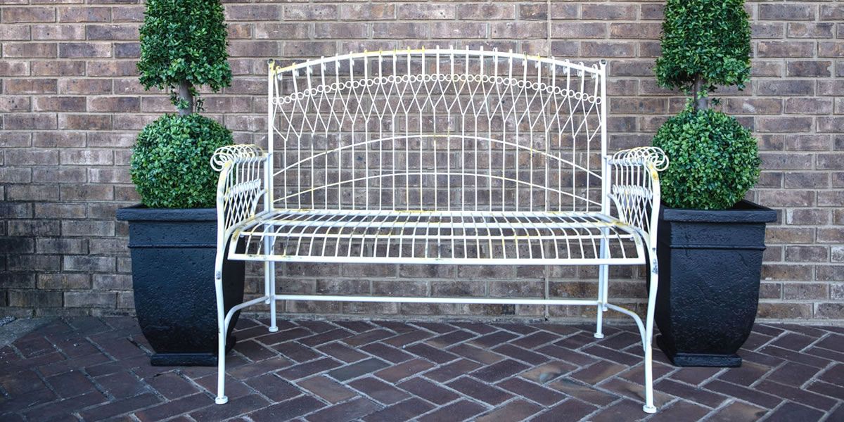 Trendy Outdoor Accessories – Garden Benches – Trees N Trends – Home With Regard To Celtic Knot Iron Garden Benches (View 18 of 20)