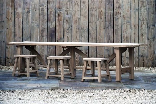 Well Known Hampstead Heath Teak Garden Benches Intended For Long Compton Oak Table (View 16 of 20)