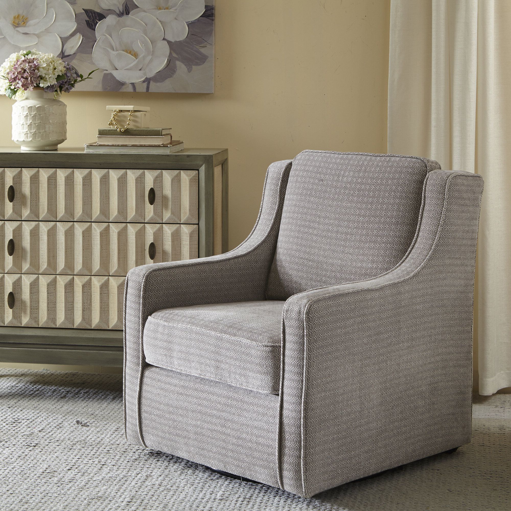 2019 Vineland Polyester Swivel Armchairs Throughout Vineland  (View 1 of 20)
