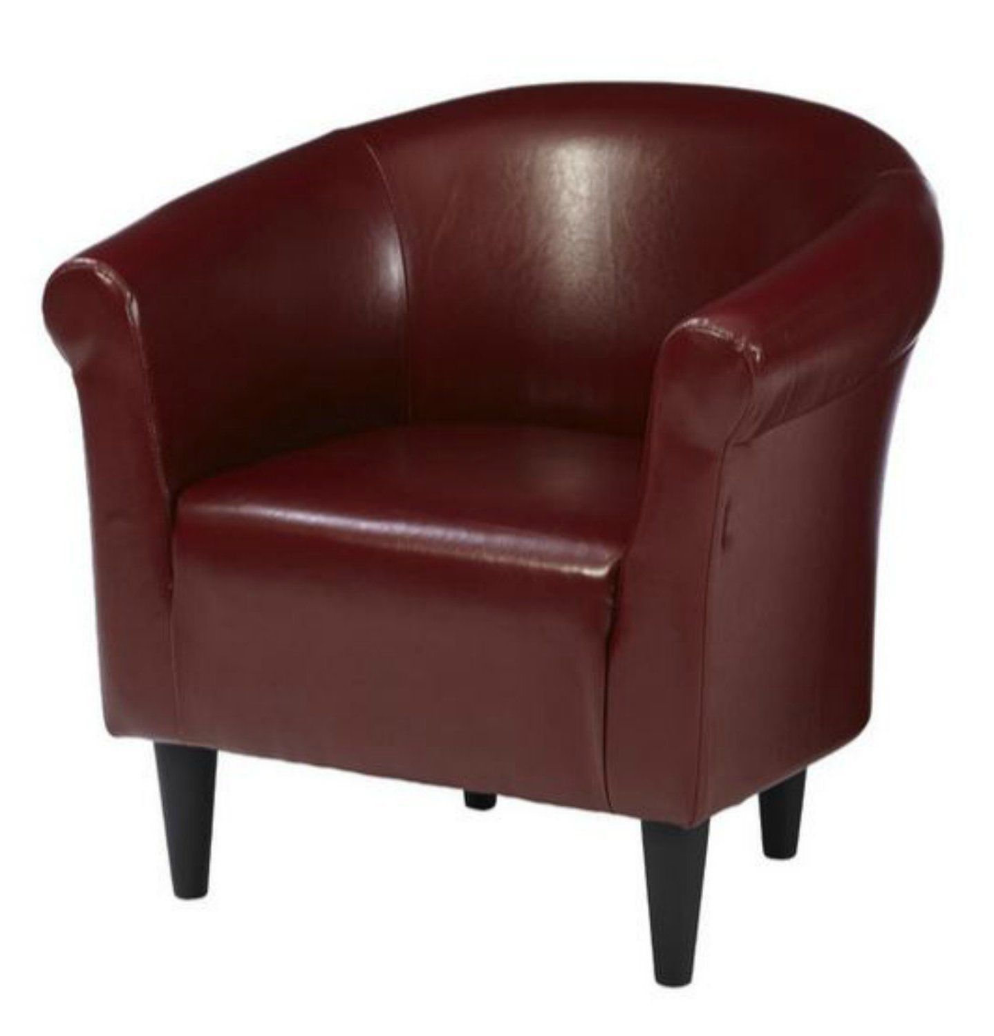 Best And Newest Amazon: Zipcode Contemporary Club Chair – This Faux Intended For Faux Leather Barrel Chairs (View 12 of 20)