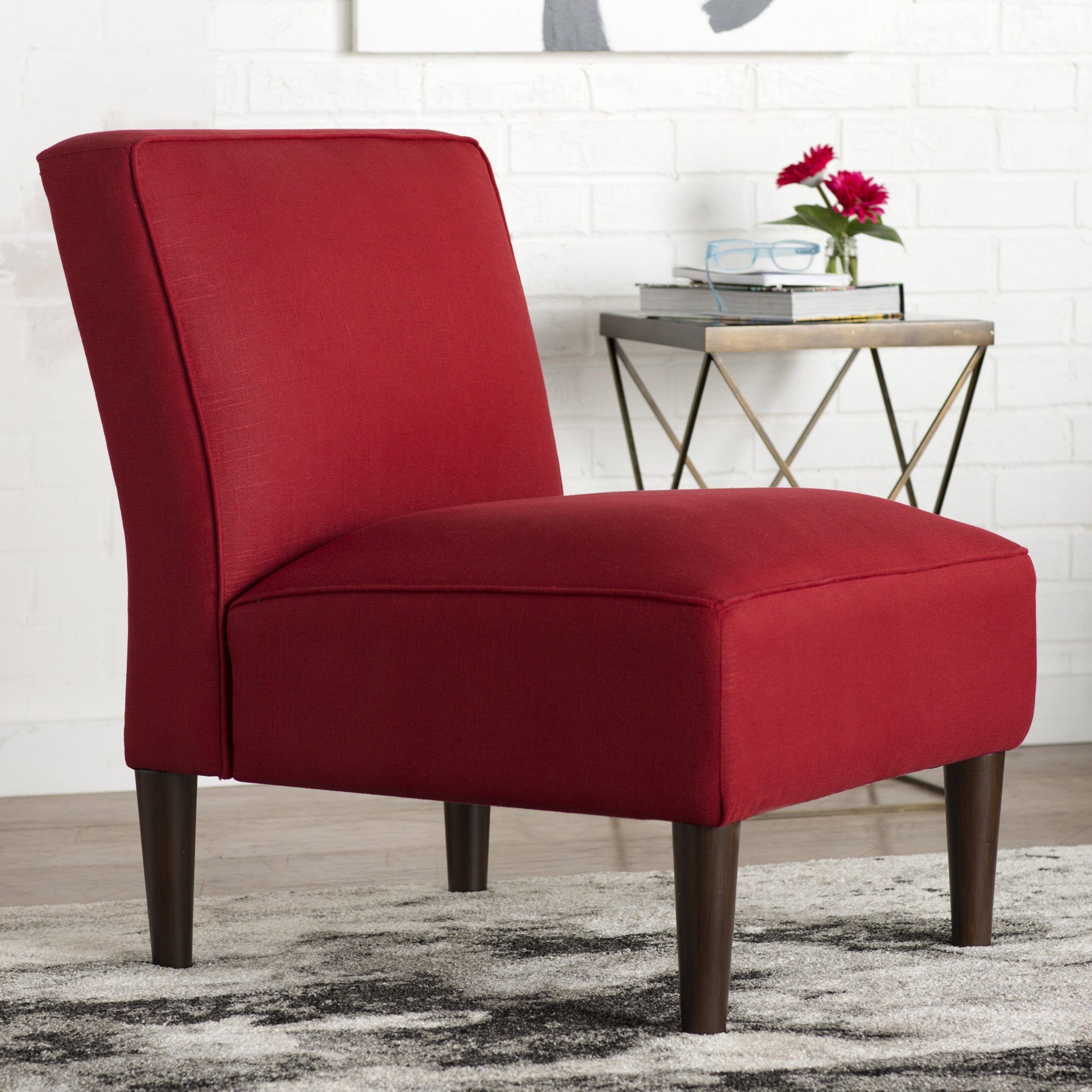 Easterling Velvet Slipper Chairs Intended For Best And Newest Red Slipper Accent Chairs You'll Love In  (View 2 of 20)