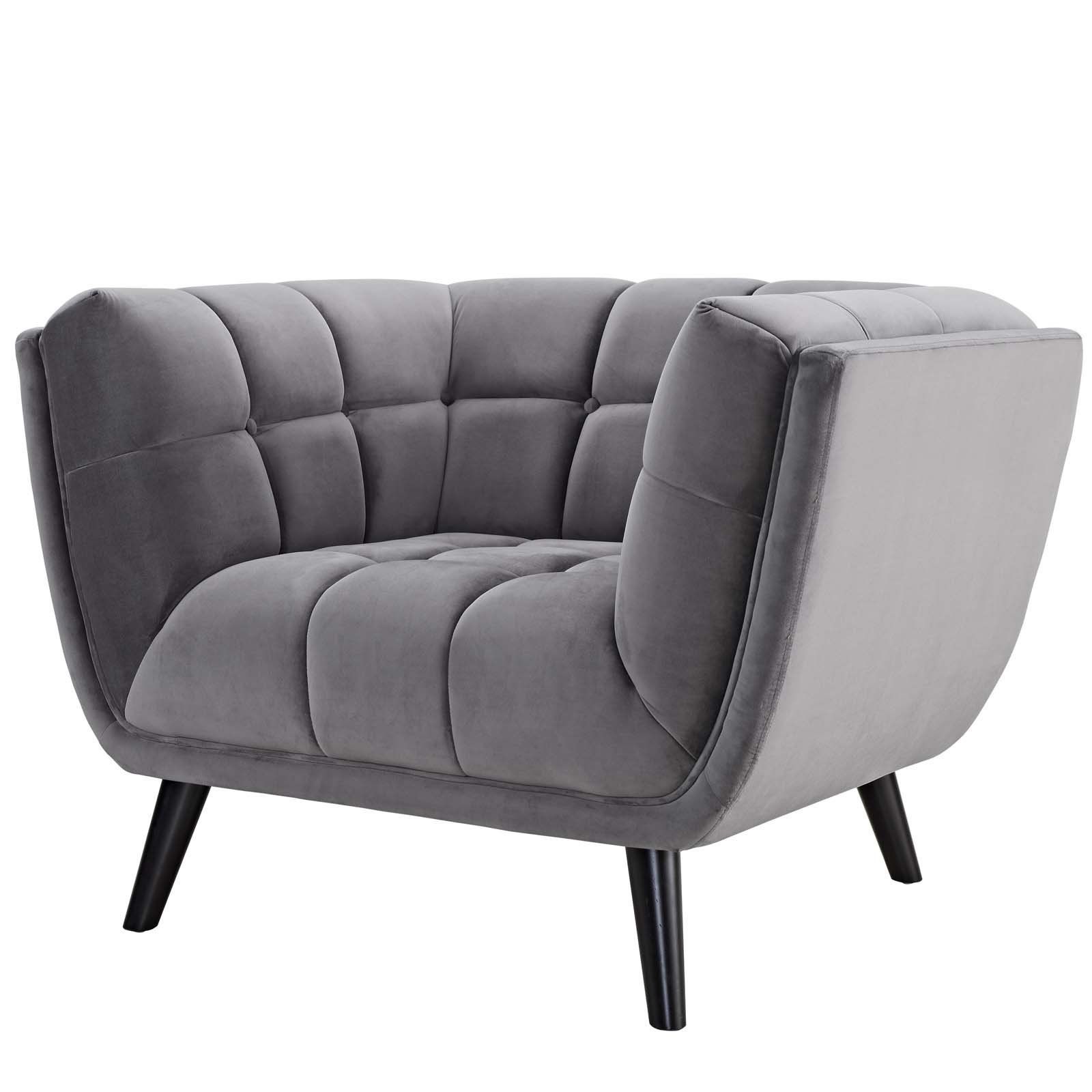 Fabric Lounge Chair, Velvet Armchair (View 12 of 20)