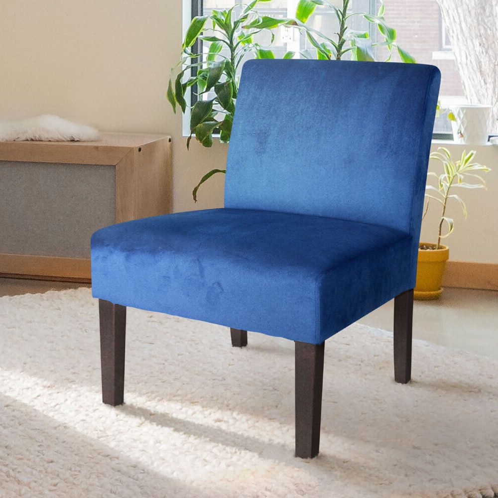 Famous Harland Modern Armless Slipper Chairs Intended For Armless Blue Accent Chairs You'll Love In  (View 3 of 20)
