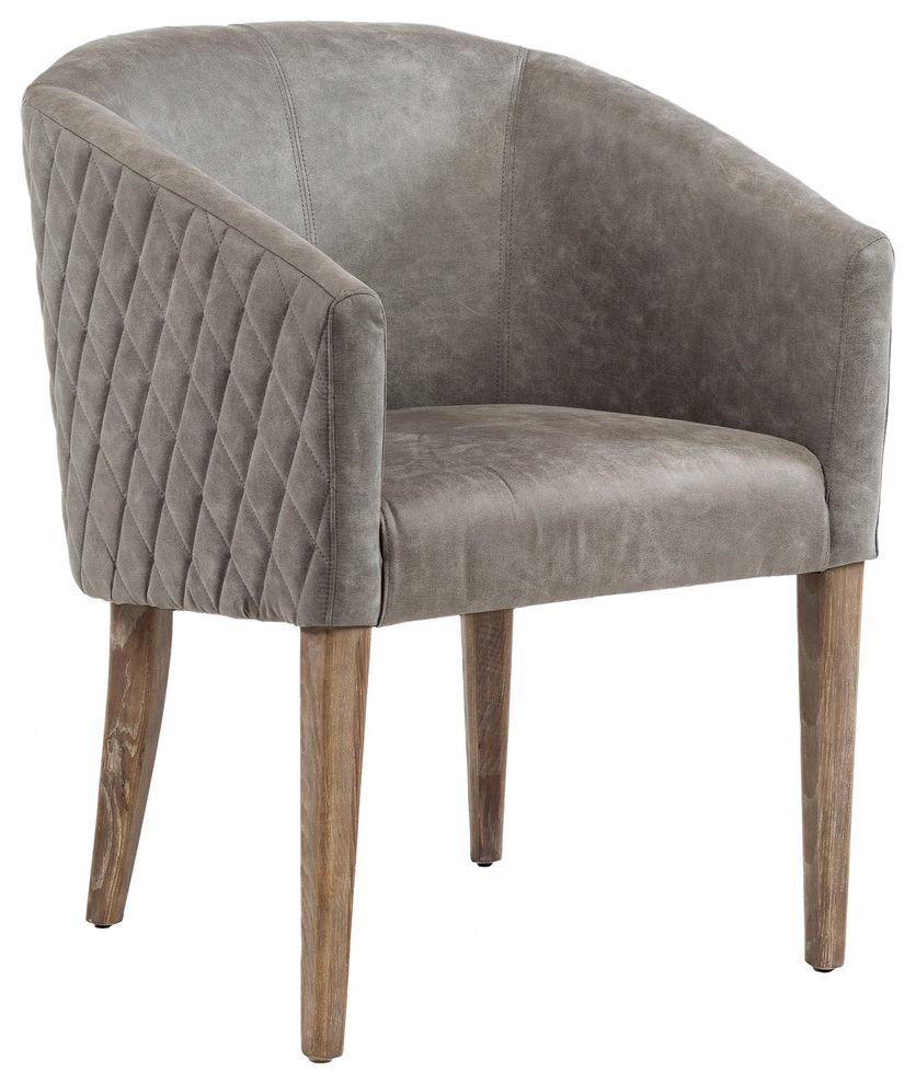 Favorite Filton Barrel Chairs With Durham Quilted Gray Leather Arm Chair (View 16 of 20)