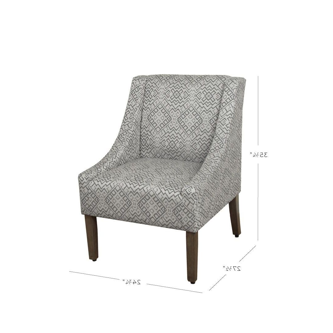 Homepop Swoop Accent Chair In Tonal Gray Inside Most Recent Altamahaw Swoop Side Chairs (View 14 of 20)