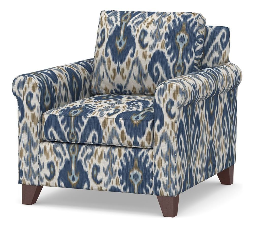 Hutchinsen Polyester Blend Armchairs Throughout 2019 Cameron Roll Arm Upholstered Deep Seat Armchair, Polyester (View 3 of 20)