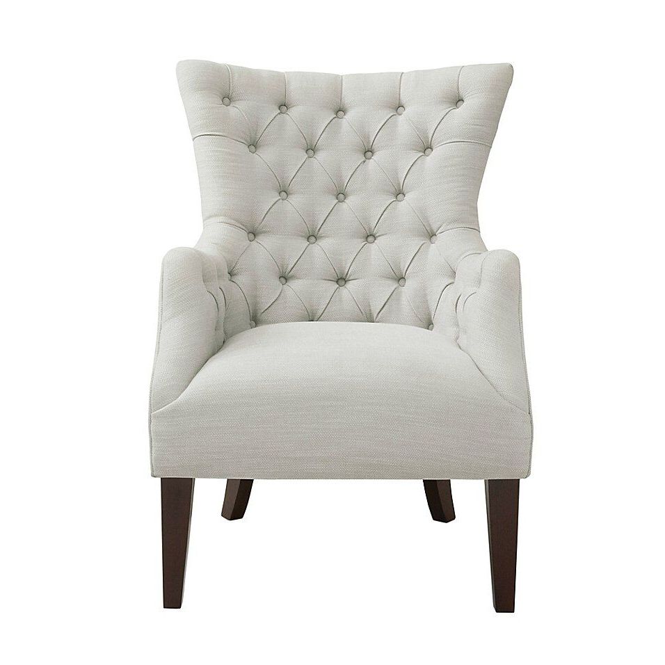 Latest Tiffany Gray Tufted Armchair – Vozeli In Lenaghan Wingback Chairs (View 11 of 20)