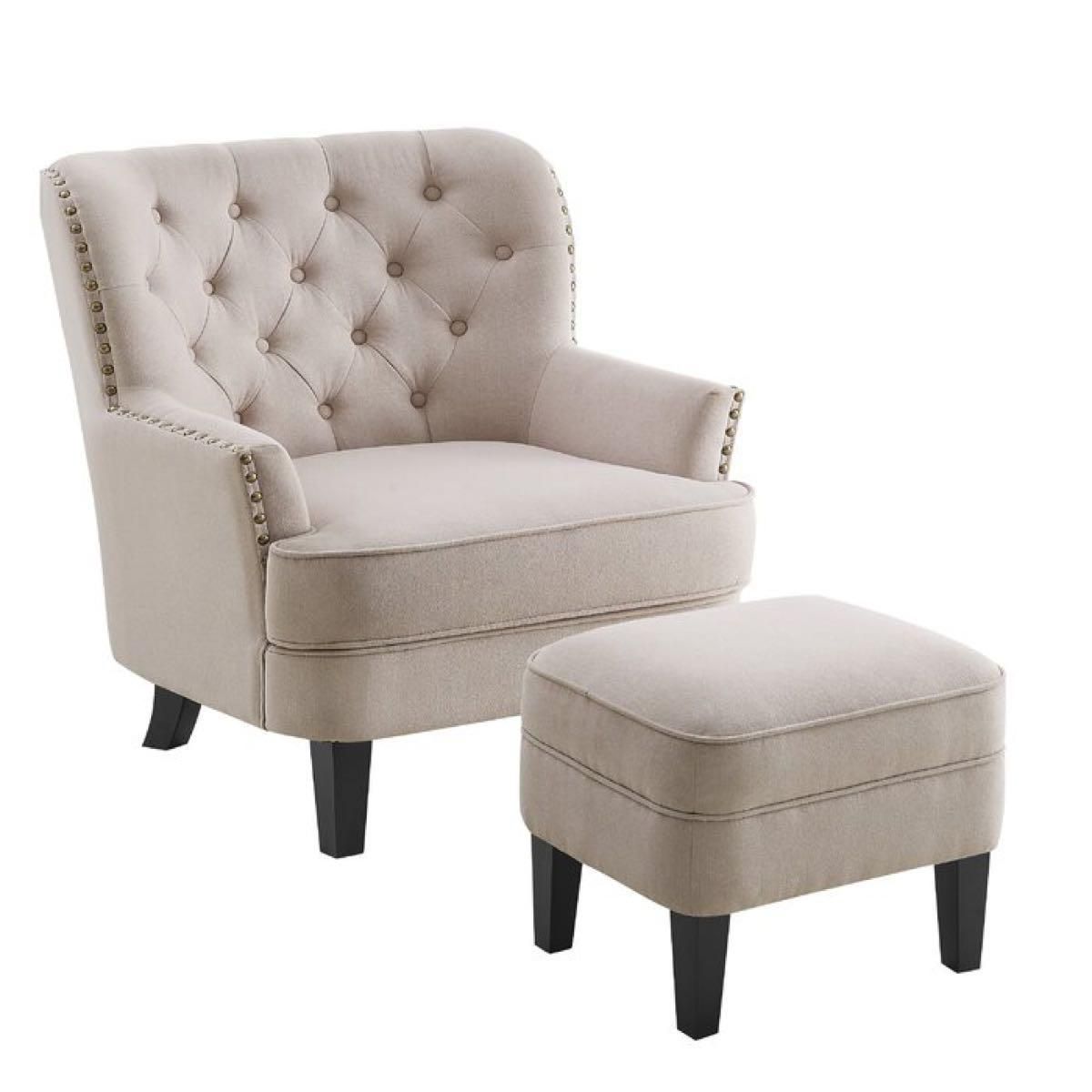 Michalak Cheswood Armchairs And Ottoman Pertaining To Well Known $140 · Kate Spade Pink — Nextdoor (View 7 of 20)