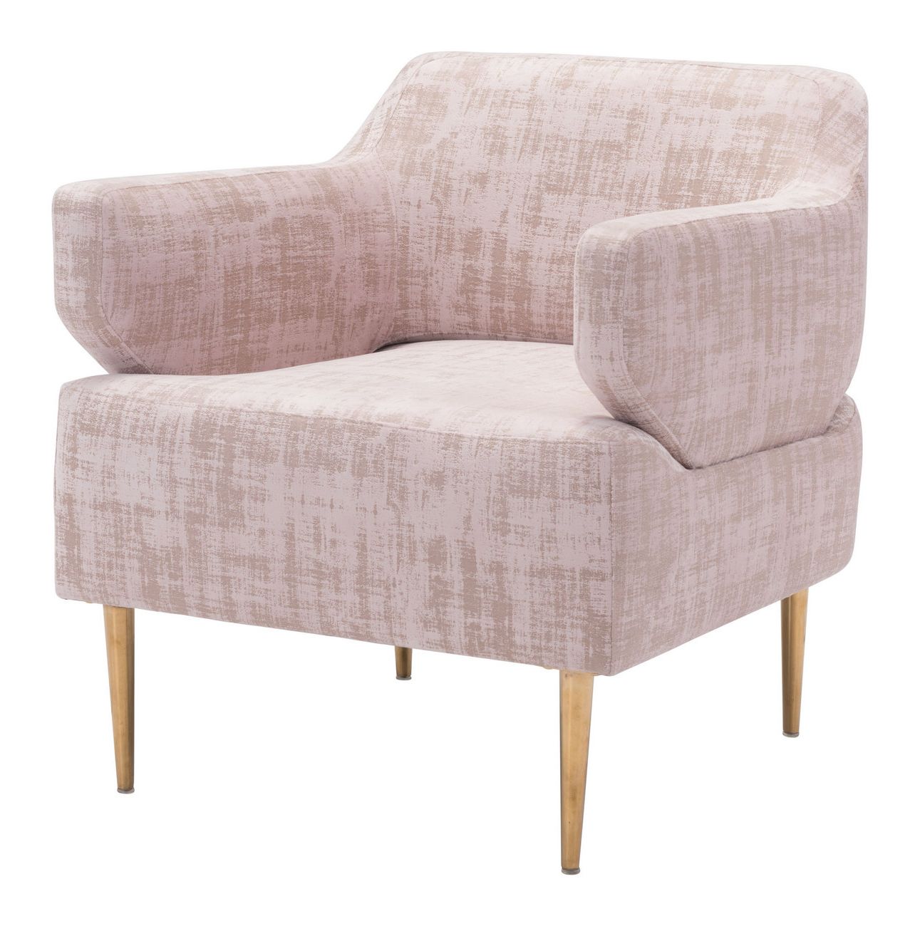 Most Recently Released Didonato Tufted Velvet Armchairs Throughout Oasis Arm Chair In Pink Velvet Zuo Modern  (View 12 of 20)