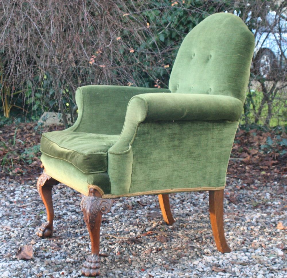 Newest Reynolds Armchairs Pertaining To Good Georgian Style Walnut Upholstered Suite, Circa  (View 5 of 20)