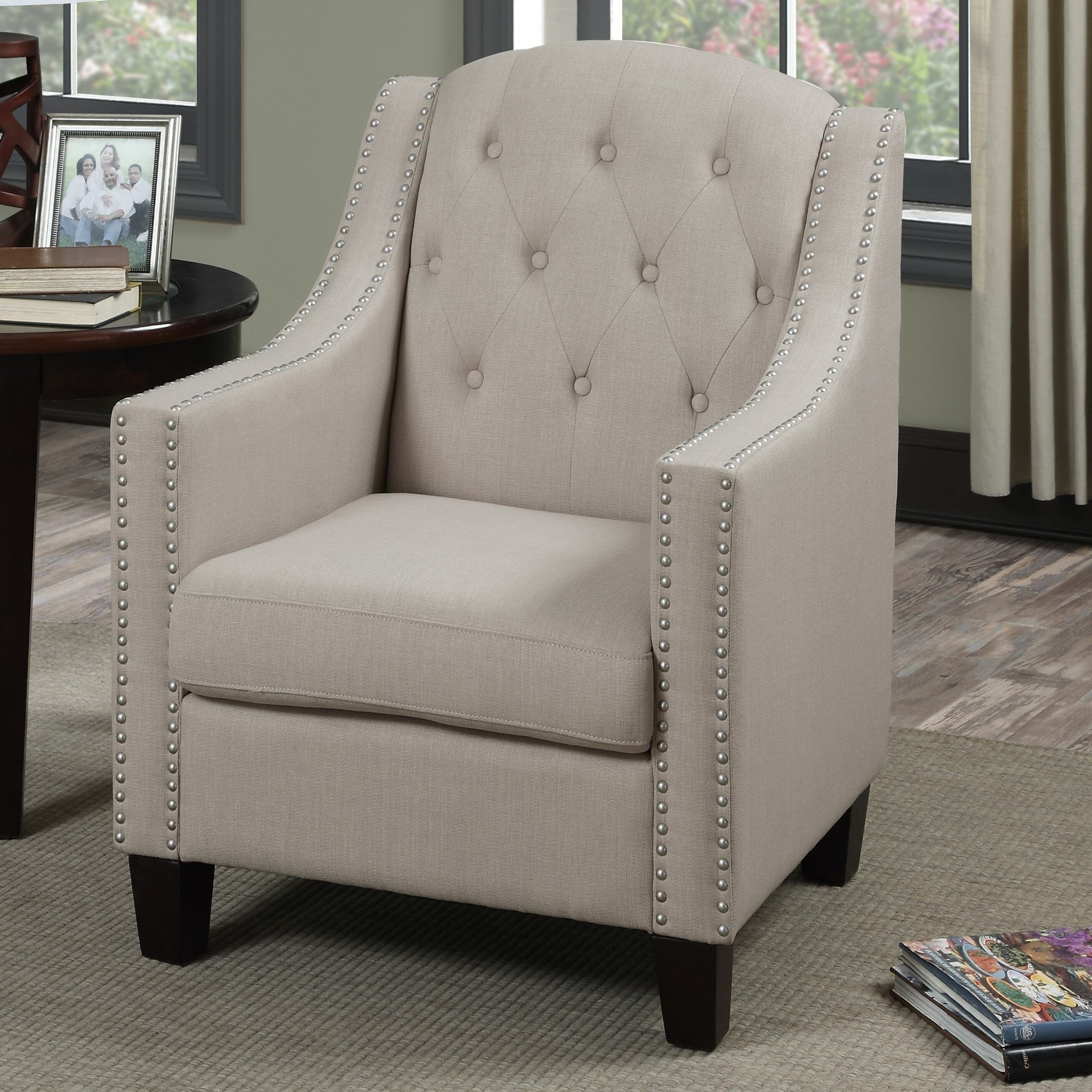 Trendy Galesville Tufted Polyester Wingback Chairs Inside Idabel Wingback Chair (View 19 of 20)