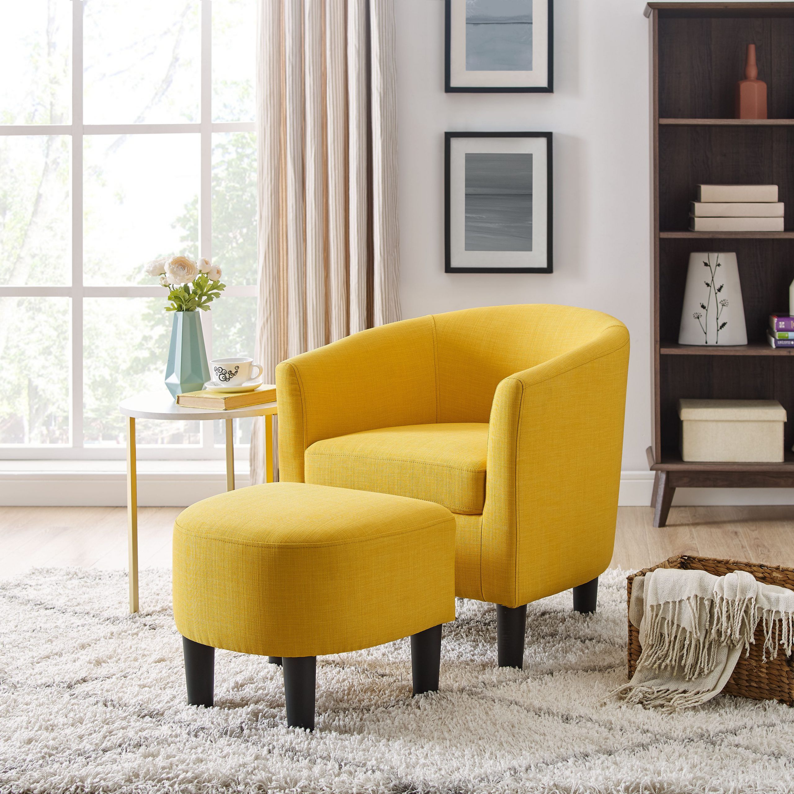 Trendy Louisiana Barrel Chair And Ottoman Sets With Latitude Run® Chaithra  (View 3 of 20)