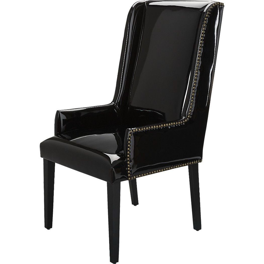 Well Known Reynolds Armchairs With Regard To Shop Reynolds Black Patent Leather Chair (View 6 of 20)