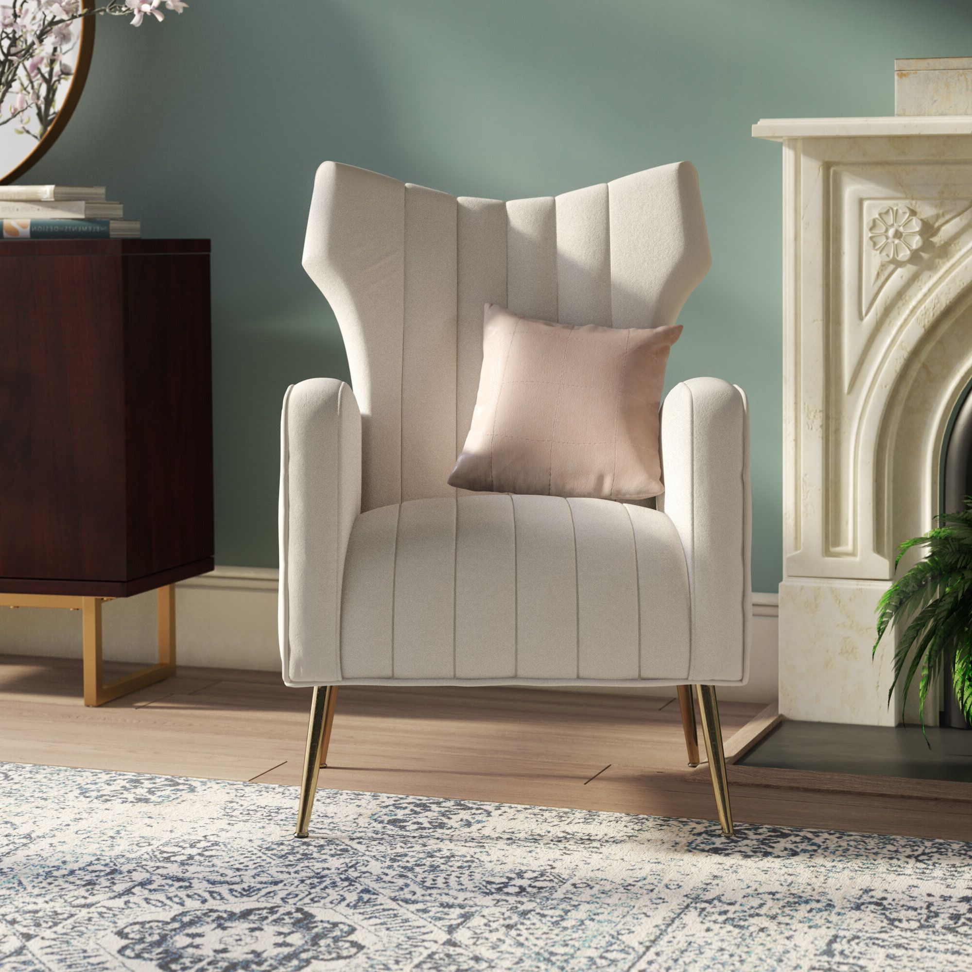 Widely Used Lauretta Velvet Wingback Chairs For Lauretta  (View 2 of 20)