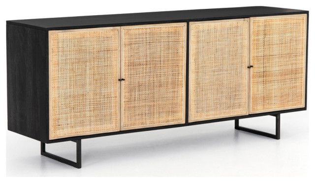 2019 Avebury Sideboard Black Wash – Industrial – Buffets And Throughout Aneisa 70" Wide 6 Drawer Mango Wood Sideboards (View 17 of 20)