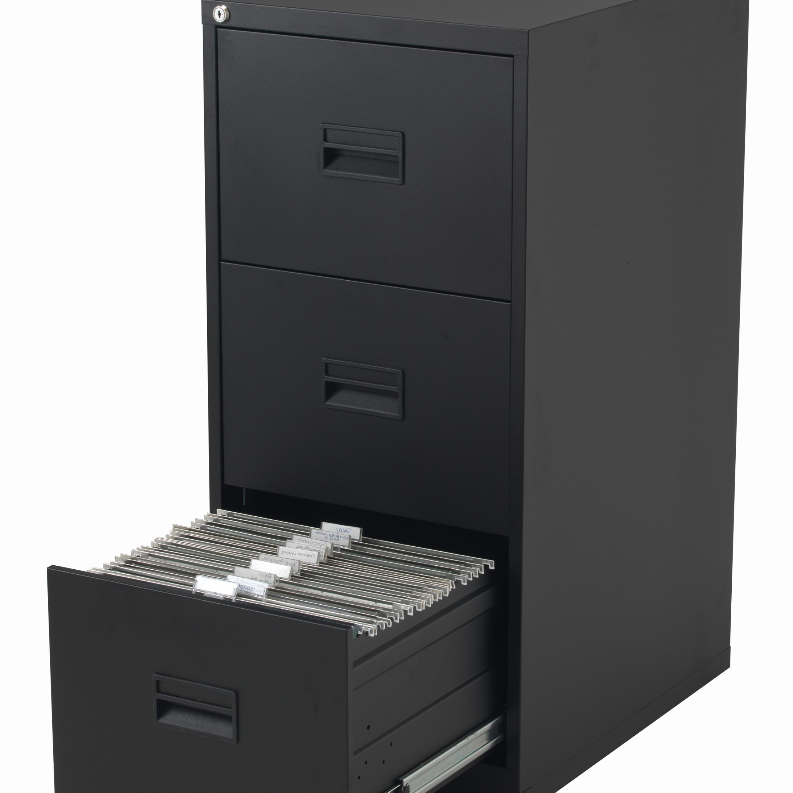 3 Drawer And 2 Door Cabinet With Metal Legs Regarding Well Known Tc Group Steel 3 Drawer Filing Cabinet – Black – Tcs3fc Bk (View 14 of 20)