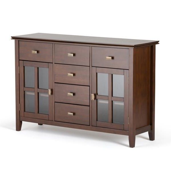 Annabella 54" Wide 3 Drawer Sideboards Within Most Popular Wyndenhall Stratford Solid Wood 54 Inch Wide Contemporary (View 6 of 20)