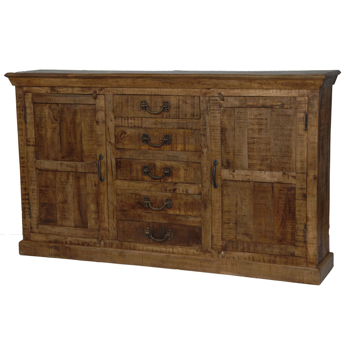 Beach Style Furniture: Bengal Manor Mango Wood 5 Drawer 2 With Regard To Newest Strock 70" Wide Mango Wood Sideboards (View 1 of 20)