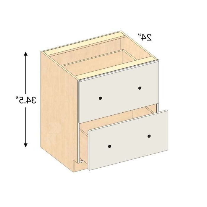 Db36 2 – Lombard Maple Alabaster Drawer Base Cabinet (2 Pertaining To 2019 Daisi 50" Wide 2 Drawer Sideboards (View 1 of 20)