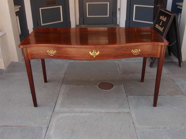 English Mahogany Serpentine Server For Sale At 1stdibs Pertaining To Trendy Kaysville  (View 12 of 20)