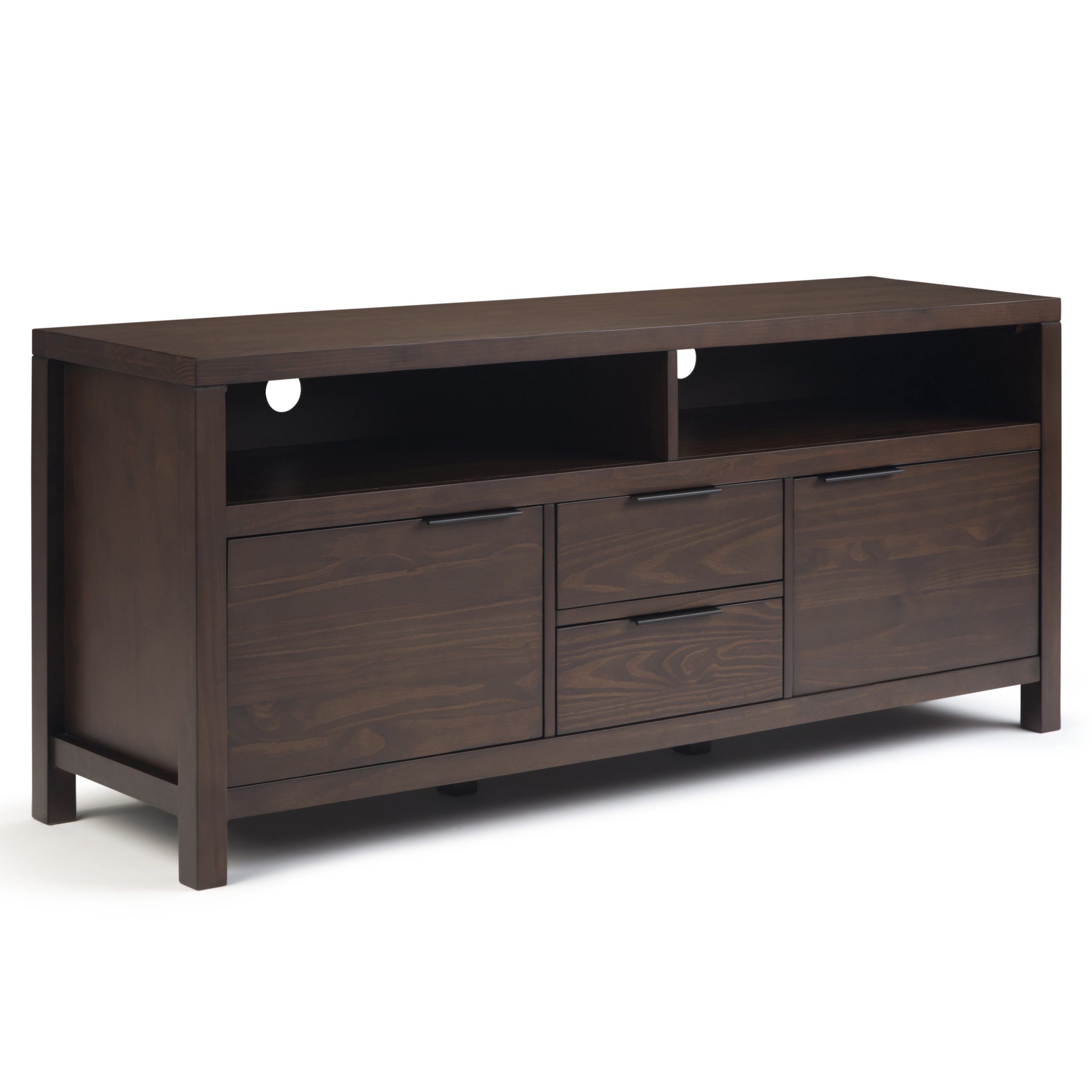 Evanston Tv Stands For Tvs Up To 60" Inside Current Brooklyn + Max Auster Solid Wood 60 Inch Wide Contemporary (View 15 of 20)