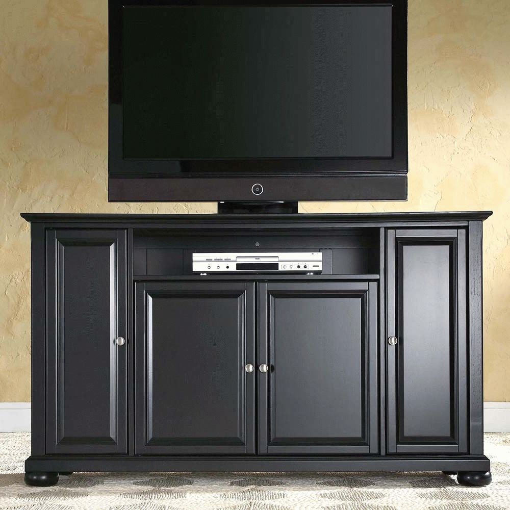 Evanston Tv Stands For Tvs Up To 60" Within Latest Crosley Alexandria 60" Tv Stand In Black Finish (View 10 of 20)